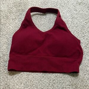SHEIN Burgundy sports bra